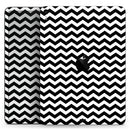 Black & White Chevron Pattern V2 - Full Body Skin Decal for the Apple iPad Pro 12.9", 11", 10.5", 9.7", Air or Mini (All Models Available)