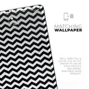 Black & White Chevron Pattern V2 - Full Body Skin Decal for the Apple iPad Pro 12.9", 11", 10.5", 9.7", Air or Mini (All Models Available)