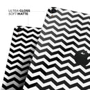 Black & White Chevron Pattern V2 - Full Body Skin Decal for the Apple iPad Pro 12.9", 11", 10.5", 9.7", Air or Mini (All Models Available)