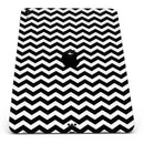 Black & White Chevron Pattern V2 - Full Body Skin Decal for the Apple iPad Pro 12.9", 11", 10.5", 9.7", Air or Mini (All Models Available)