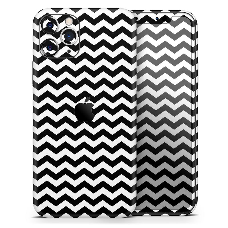 Black & White Chevron Pattern V2  - Protective Skin Wrap & Decal – Compatible with iPhone SE to iPhone 17 Pro Max (All Models)