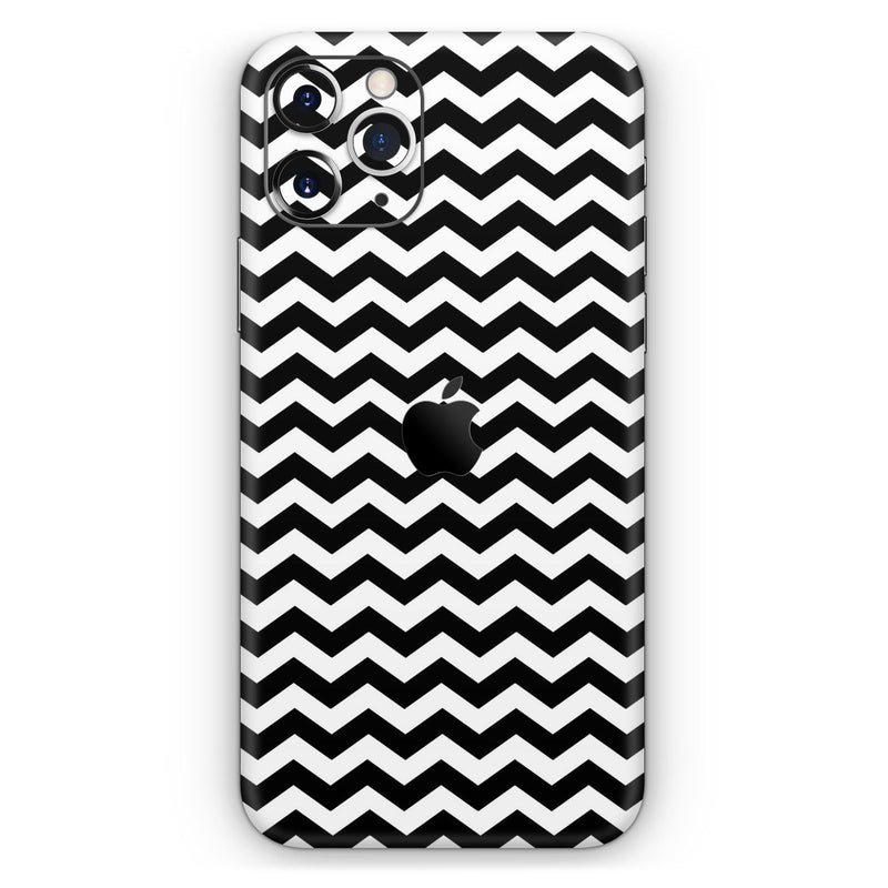 Black & White Chevron Pattern V2  - Protective Skin Wrap & Decal – Compatible with iPhone SE to iPhone 17 Pro Max (All Models)