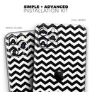 Black & White Chevron Pattern V2  - Protective Skin Wrap & Decal – Compatible with iPhone SE to iPhone 17 Pro Max (All Models)