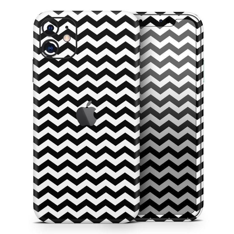 Black & White Chevron Pattern V2  - Protective Skin Wrap & Decal – Compatible with iPhone SE to iPhone 17 Pro Max (All Models)
