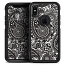 Black & White Paisley Pattern V1 - Skin Kit for the iPhone OtterBox Cases