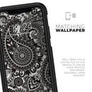 Black & White Paisley Pattern V1 - Skin Kit for the iPhone OtterBox Cases