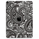 Black & White Paisley Pattern V1 - Full Body Skin Decal for the Apple iPad Pro 12.9", 11", 10.5", 9.7", Air or Mini (All Models Available)