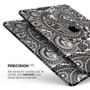 Black & White Paisley Pattern V1 - Full Body Skin Decal for the Apple iPad Pro 12.9", 11", 10.5", 9.7", Air or Mini (All Models Available)