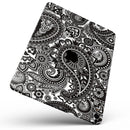 Black & White Paisley Pattern V1 - Full Body Skin Decal for the Apple iPad Pro 12.9", 11", 10.5", 9.7", Air or Mini (All Models Available)