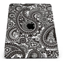 Black & White Paisley Pattern V1 - Full Body Skin Decal for the Apple iPad Pro 12.9", 11", 10.5", 9.7", Air or Mini (All Models Available)