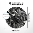 Black 3D Diamond Surface// WaterProof Rubber Foam Backed Anti-Slip Mouse Pad for Home Work Office or Gaming Computer Desk