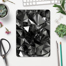 Black 3D Diamond Surface - Full Body Skin Decal for the Apple iPad Pro 12.9", 11", 10.5", 9.7", Air or Mini (All Models Available)