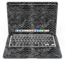 Black Basic Watercolor Chevron Pattern - MacBook Air Skin Kit