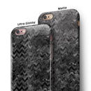 Black Basic Watercolor Chevron Pattern iPhone 6/6s or 6/6s Plus 2-Piece Hybrid INK-Fuzed Case