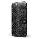 Black Basic Watercolor Chevron Pattern iPhone 6/6s or 6/6s Plus 2-Piece Hybrid INK-Fuzed Case