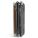 Black Basic Watercolor Chevron Pattern iPhone 6/6s or 6/6s Plus 2-Piece Hybrid INK-Fuzed Case