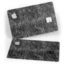 Black Basic Watercolor Chevron Pattern - Premium Protective Decal Skin-Kit for the Apple Credit Card
