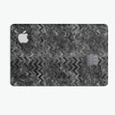 Black Basic Watercolor Chevron Pattern - Premium Protective Decal Skin-Kit for the Apple Credit Card
