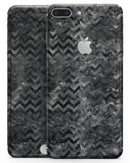 Black Basic Watercolor Chevron Pattern - Skin-kit for the iPhone 8 or 8 Plus