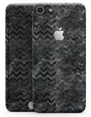 Black Basic Watercolor Chevron Pattern - Skin-kit for the iPhone 8 or 8 Plus