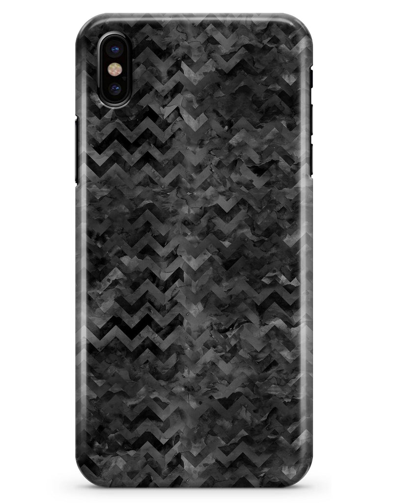 Black Basic Watercolor Chevron Pattern - iPhone X Clipit Case