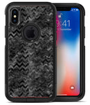 Black Basic Watercolor Chevron Pattern - iPhone X OtterBox Case & Skin Kits