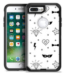 Black Doodles with Lightining - iPhone 7 Plus/8 Plus OtterBox Case & Skin Kits