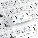 Black Doodles with Lightining - Premium Protective Decal Skin-Kit for the Apple Credit Card