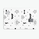 Black Doodles with Lightining - Premium Protective Decal Skin-Kit for the Apple Credit Card