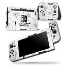 Black Doodles with Lightining - Skin Wrap Decal for Nintendo Switch Lite Console & Dock - 3DS XL - 2DS - Pro - DSi - Wii - Joy-Con Gaming Controller