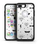 Black Doodles with Lightining - iPhone 7 or 7 Plus Commuter Case Skin Kit