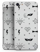 Black Doodles with Lightining - Skin-kit for the iPhone 8 or 8 Plus