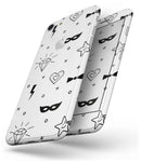 Black Doodles with Lightining - Skin-kit for the iPhone 8 or 8 Plus