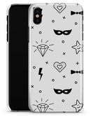 Black Doodles with Lightining - iPhone X Clipit Case
