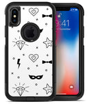 Black Doodles with Lightining - iPhone X OtterBox Case & Skin Kits