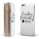 Black Everything Starts with a Dream iPhone 6/6s or 6/6s Plus 2-Piece Hybrid INK-Fuzed Case