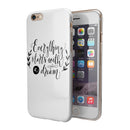 Black Everything Starts with a Dream iPhone 6/6s or 6/6s Plus 2-Piece Hybrid INK-Fuzed Case