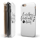 Black Everything Starts with a Dream iPhone 6/6s or 6/6s Plus 2-Piece Hybrid INK-Fuzed Case