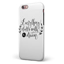 Black Everything Starts with a Dream iPhone 6/6s or 6/6s Plus 2-Piece Hybrid INK-Fuzed Case