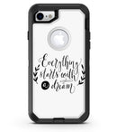 Black Everything Starts with a Dream - iPhone 7 or 8 OtterBox Case & Skin Kits