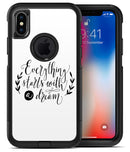 Black Everything Starts with a Dream - iPhone X OtterBox Case & Skin Kits