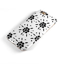 Black Floral Pedals with Clear Cacking iPhone 6/6s or 6/6s Plus 2-Piece Hybrid INK-Fuzed Case