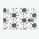 Black Floral Pedals with Clear Cacking - Premium Protective Decal Skin-Kit for the Apple Credit Card