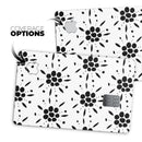 Black Floral Pedals with Clear Cacking - Premium Protective Decal Skin-Kit for the Apple Credit Card