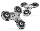 Black Floral Pedals with Clear Cacking Full-Body Fidget Spinner Skin-Kit