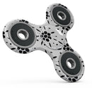 Black Floral Pedals with Clear Cacking Full-Body Fidget Spinner Skin-Kit
