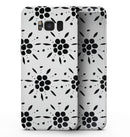 Black Floral Pedals with Clear Cacking - Samsung Galaxy S8 Full-Body Skin Kit