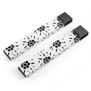 Black Floral Pedals with Clear Cacking - Premium Decal Protective Skin-Wrap Sticker compatible with the Juul Labs vaping device