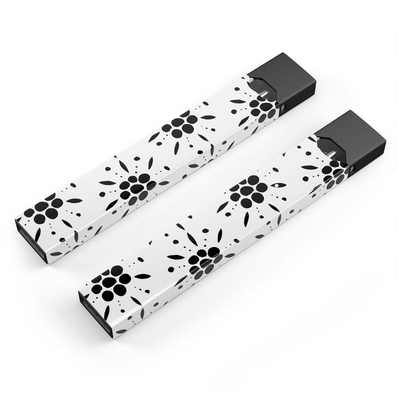 Black Floral Pedals with Clear Cacking DesignSkinz Black Floral Pedals with Clear Cacking DesignSkinz