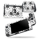 Black Floral Pedals with Clear Cacking - Skin Wrap Decal for Nintendo Switch Lite Console & Dock - 3DS XL - 2DS - Pro - DSi - Wii - Joy-Con Gaming Controller